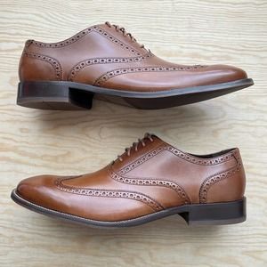 Cole Haan Williams Wingtip Oxford Size 13 Shoes Brown Tan Leather C12210 NEW